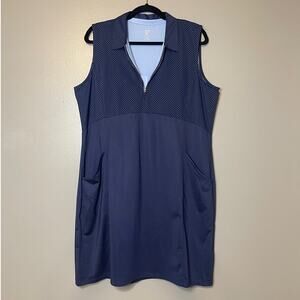 Ep New York XL Sleeveless Navy Dress Athletic Golf Tennis Pickleball Pockets Zip